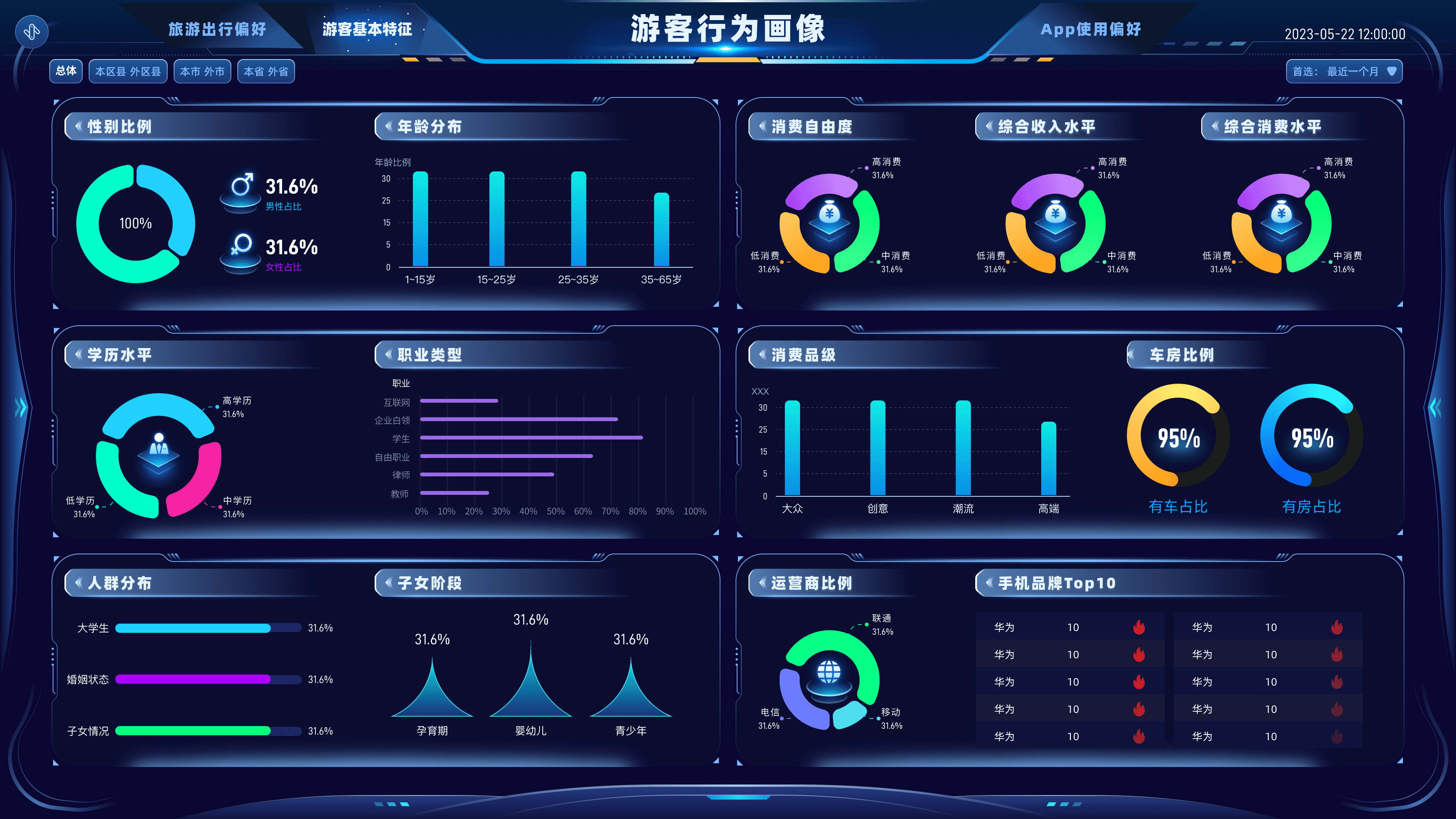 Visitor profile analysis